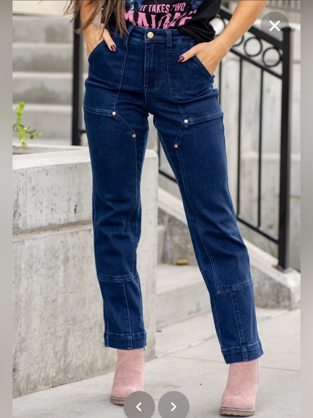 Judy Blue Dark Navy Straight Leg Jeans